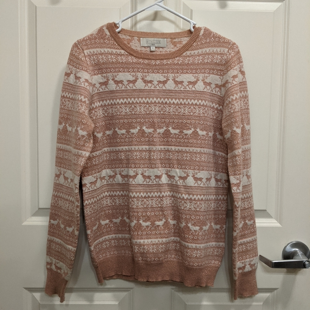 Cute pink Christmas sweater